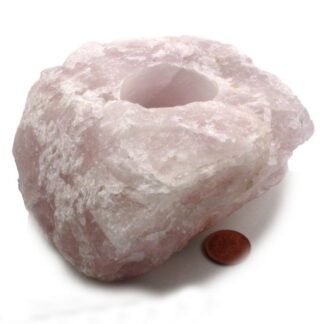 quartz rose bougeoir