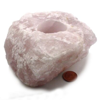 quartz rose bougeoir
