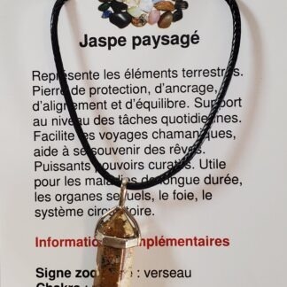 collier jaspe paysage