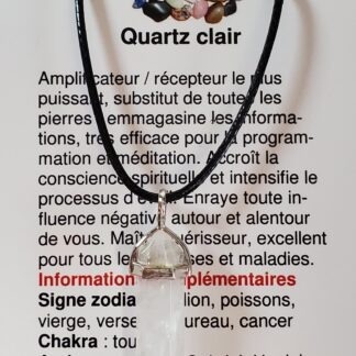 collier quartz clair