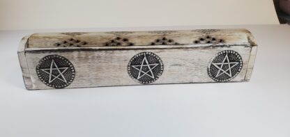 porte encens coffret bois pentacle.(2)