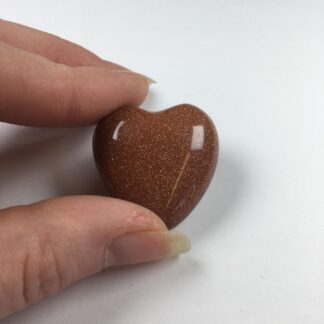 Cœur 30mm - Goldstone dorée