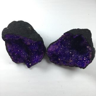 Calcite teinte Mauve - géode