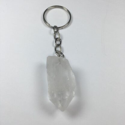 Porte-clés quartz clair brute