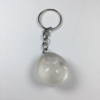 Porte-clés quartz clair poli