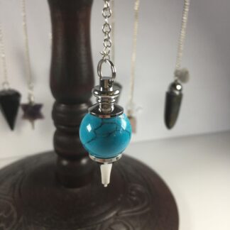 pendule howlite bleue