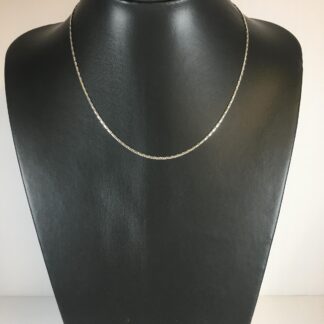 chaine argent carrée plate 18"