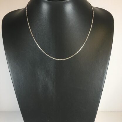 chaine argent carrée plate 18"