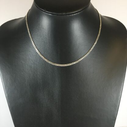 chaine argent carrée plate 16"
