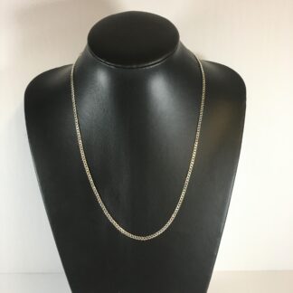 chaine argent carrée plate 22"