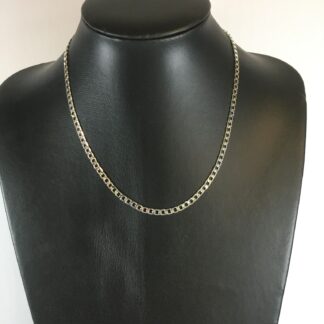 chaine argent carrée plate 18"