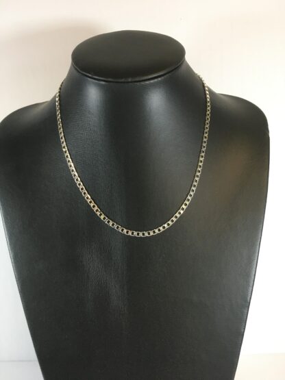 chaine argent carrée plate 18"
