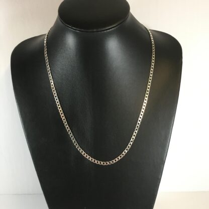 chaine argent carrée plate 22"