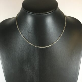 chaine argent carrée plate16"