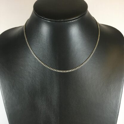 chaine argent carrée plate16"