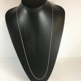 chaine argent coupe diamant 30"