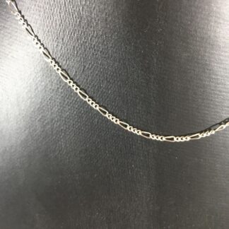 chaine argent figaro 16"
