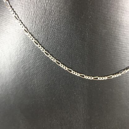 chaine argent figaro 20"