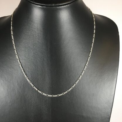 chaine argent figaro 20"