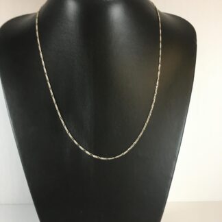 chaine argent figaro 22"
