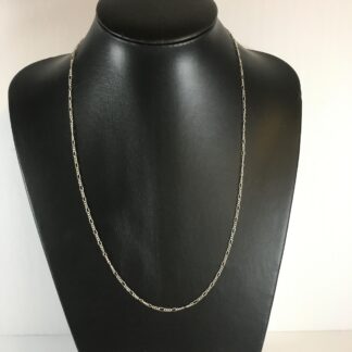 chaine argent figaro 24"