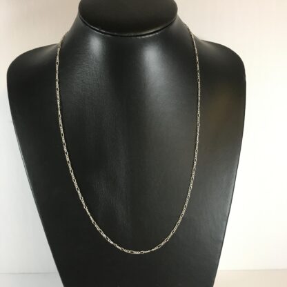 chaine argent figaro 24"