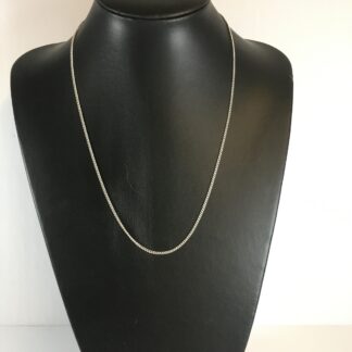 chaine argent gourmette 22"