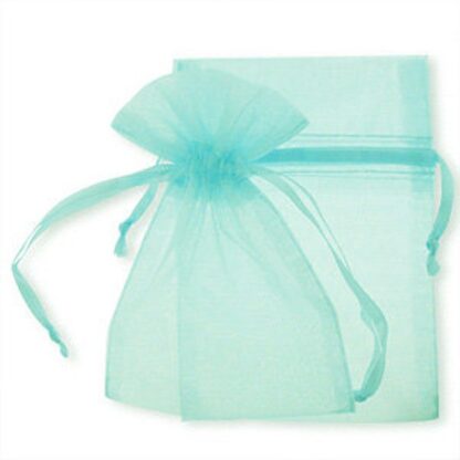 pochette organza - bleu pale