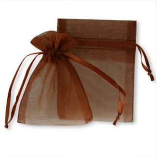 pochette organza - brun