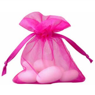 pochette organza - fuschia