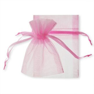 pochette organza - rose