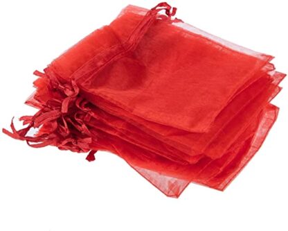 pochette organza - rouge