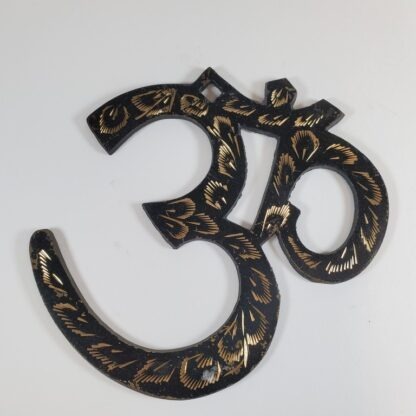 Om mural noir gravé 5"