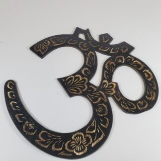 Om mural noir gravé 8"