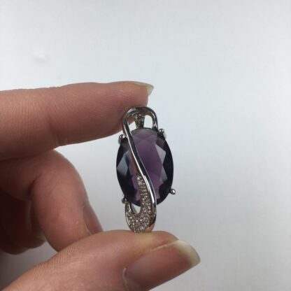 Pendentif améthyste et quartz