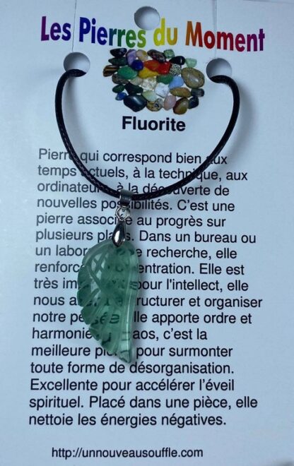 Collier aile d'ange - fluorite