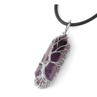 Collier arbre de vie - améthyste