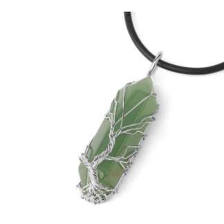Collier arbre de vie - aventurine verte