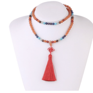 Collier mala aventurine rouge