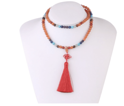 Collier mala aventurine rouge