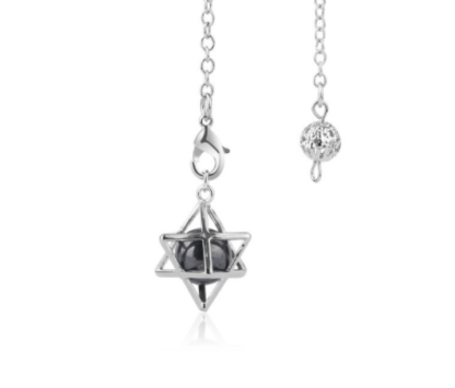 Pendule merkaba - hématite