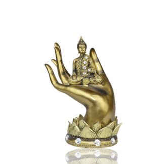 Bouddha Thaïlandais en or antique dans une main