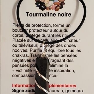 Collier tourmaline noire générateur
