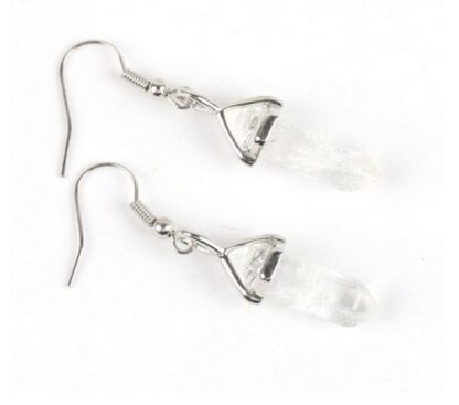 boucles d'oreilles quartz clair