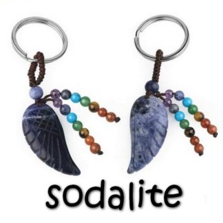 porte-clés aile d'ange sodalite