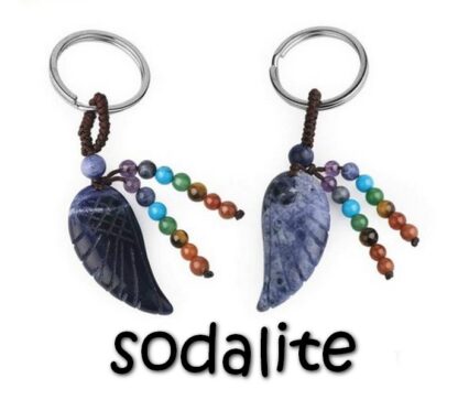 porte-clés aile d'ange sodalite