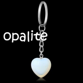 porte-clés coeur - opalite
