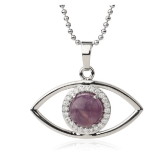 Collier améthyste - œil de protection