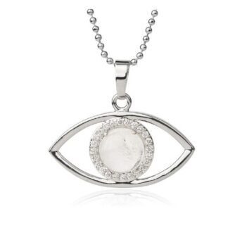 Collier œil de protection - quartz clair