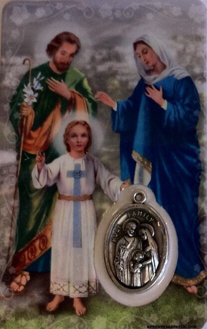 Carte médaille Sainte Famille